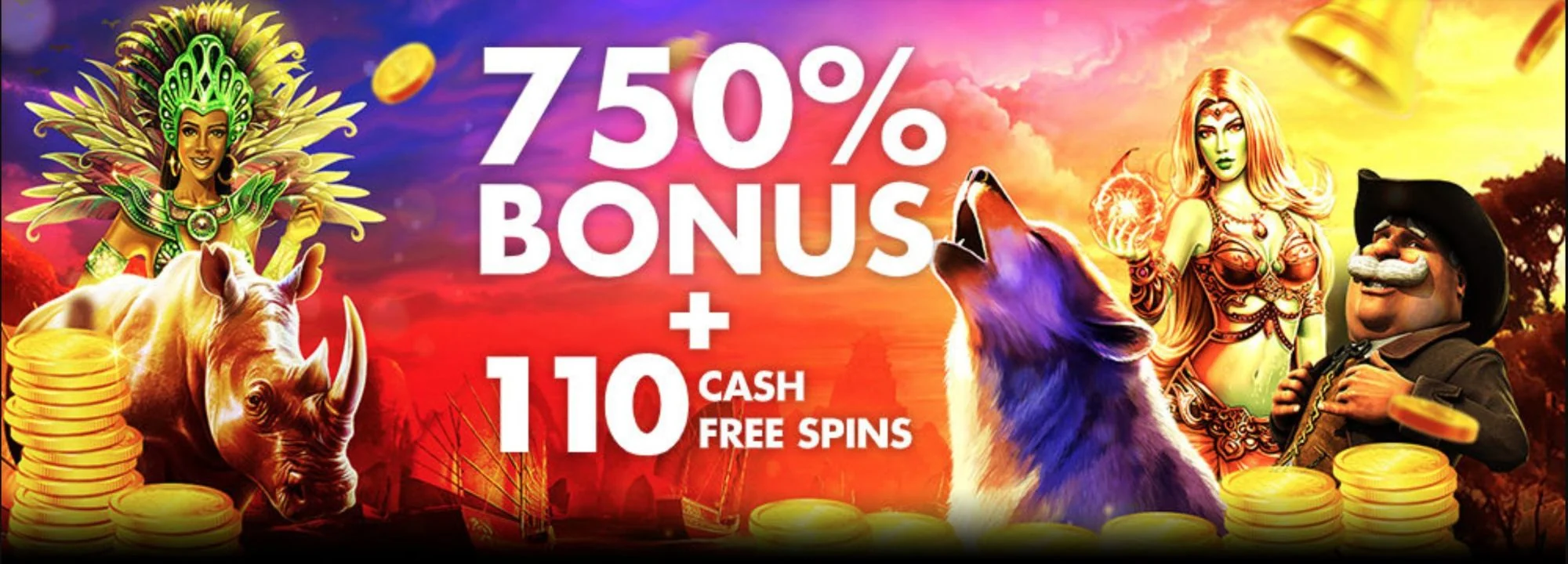 Rich Casino: 750% bonus + 110 cash free spins